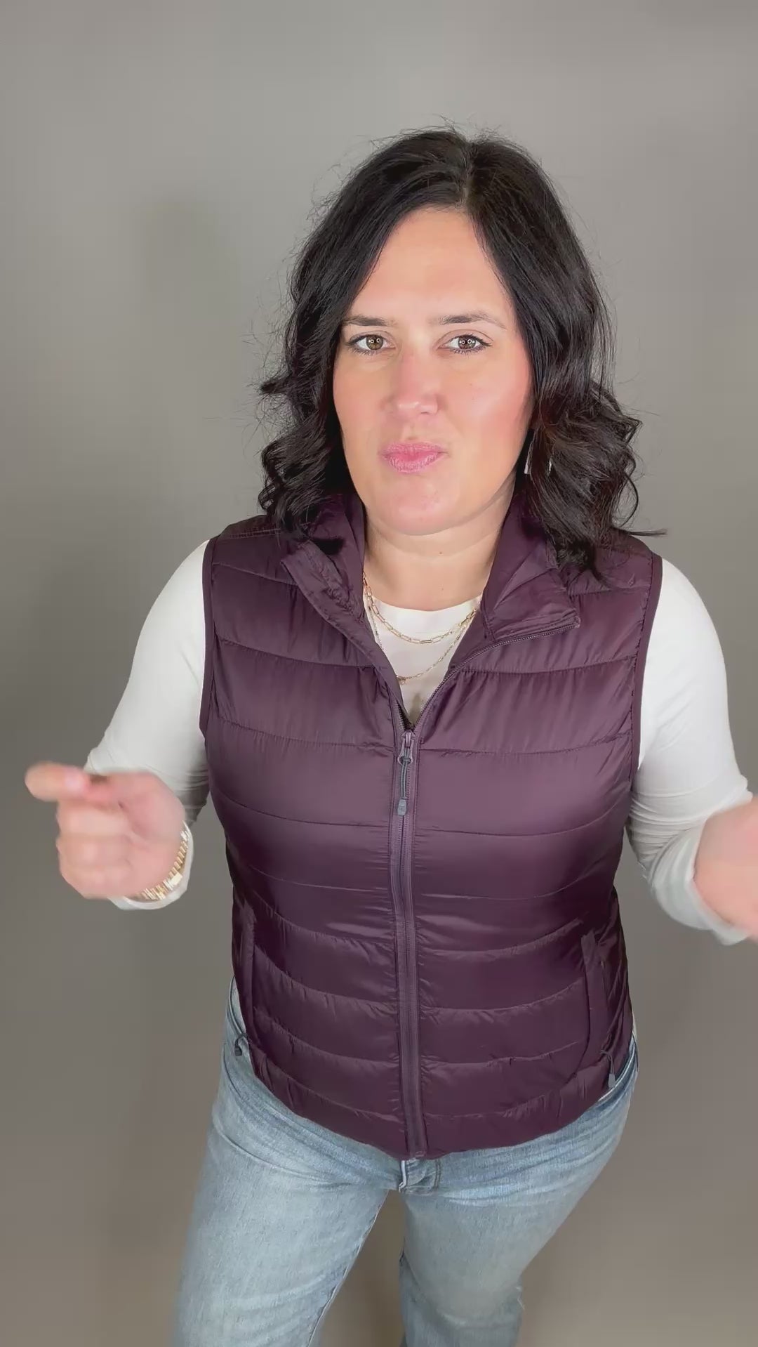 Deep Plum Pacific Puffer Vest Outerwear - Vest STORM CREEK