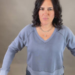 Bleached Blue Zane Sweatshirt Top - Sweatshirt THREAD & SUPPLY