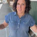 Evelyn Tencel Top in Marina Wash Tops - Button Ups THREAD & SUPPLY