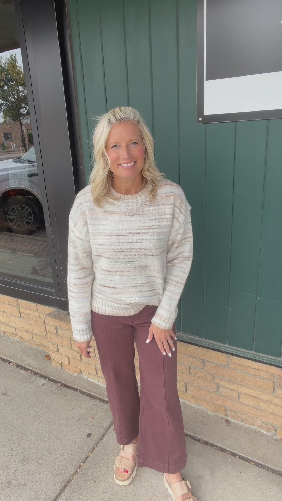 Chocolate Brown Wide Leg Tummy Control Jeans Bottoms - Pants RISEN