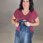 Charlotte Healthy Dark Base Wide Leg Jeans Bottom- Pants KUT FROM THE KLOTH