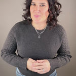 Charcoal Zoey Sweater Top - Sweater WEEKEND LA