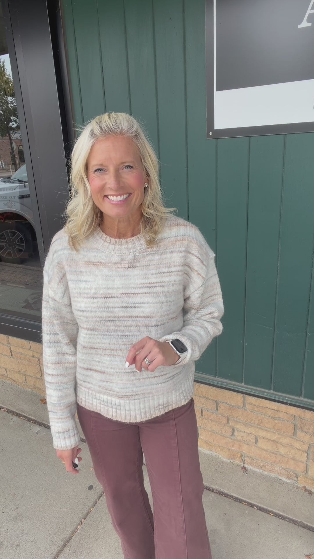 Sand Multi Cassy Sweater Top - Sweater THREAD & SUPPLY