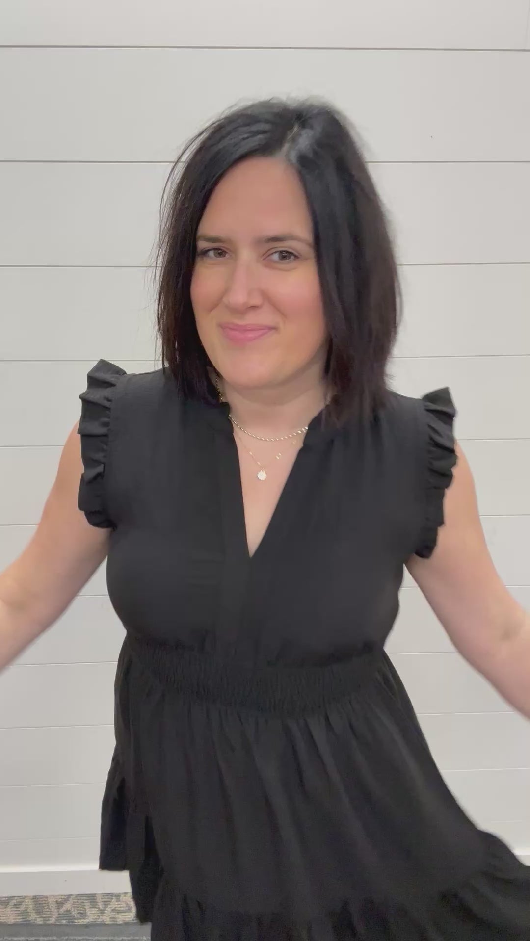 Black Smocked Waist Dress Dresses STACCATO