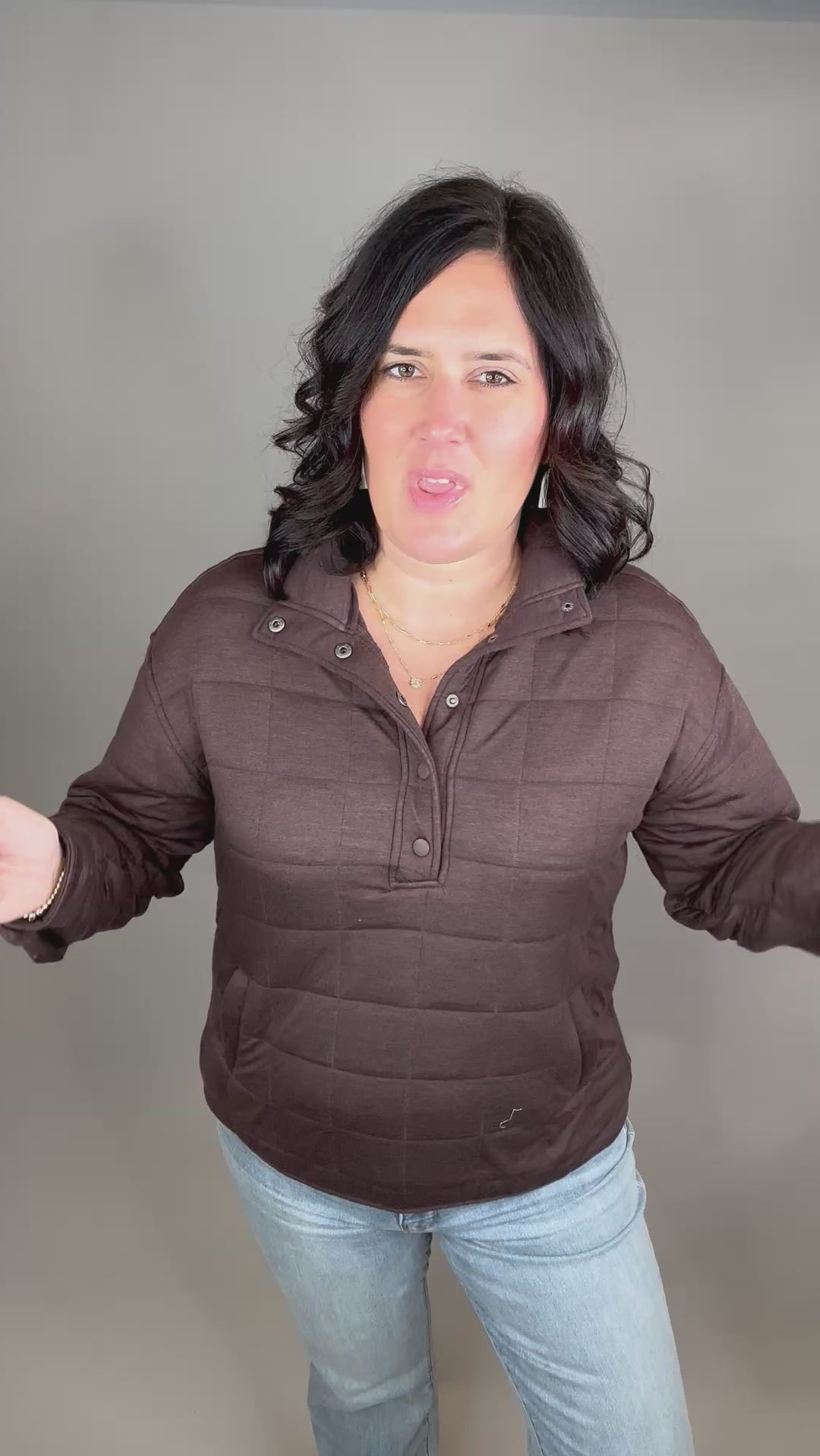 Coffee Heather Indiana Pullover Top - Sweatshirt THREAD & SUPPLY