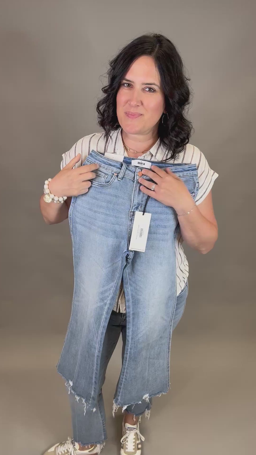 Moscato Crop Flare Jeans Bottom- Pants MICA DENIM