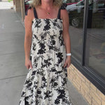 Black Tie Shoulder Maxi Dress Dresses DOE & RAE