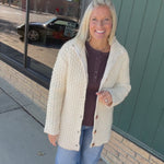 Cream Marlena Sweater Jacket Outerwear- Jackets FLAG AND ANTHEM
