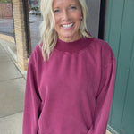 Ashford Zinfandel Mockneck Sweatshirt Top - Sweatshirt THREAD & SUPPLY