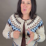 Oatmeal/Navy Odessa Fair Isle Sweater Top - Sweater FLAG AND ANTHEM