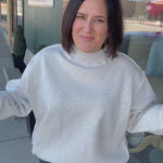 Ash Grey Reversible Mock Neck Top - Sweatshirt BUCKETLIST
