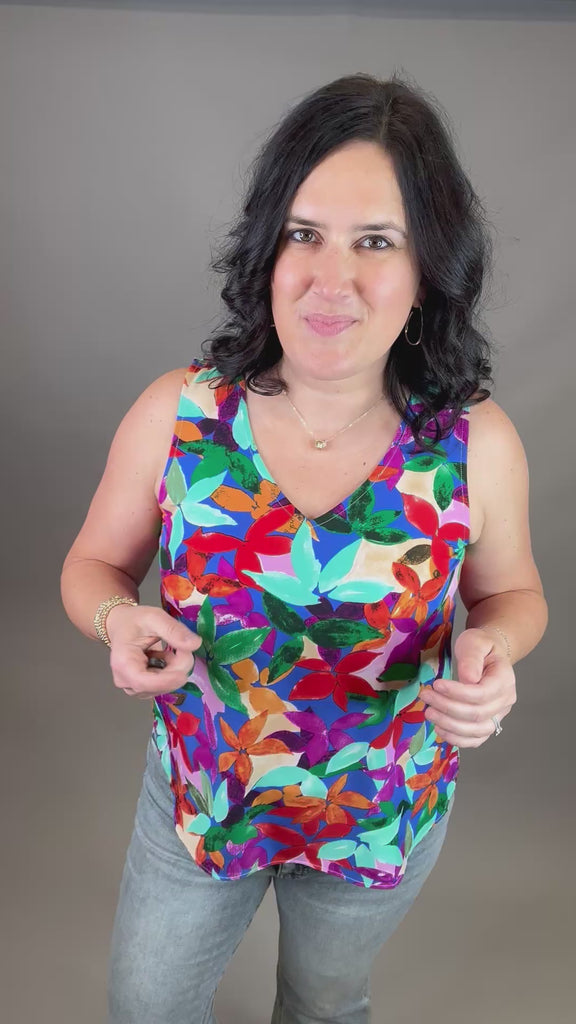 Floral Sleeveless Blouse Tops- Tanks STACCATO