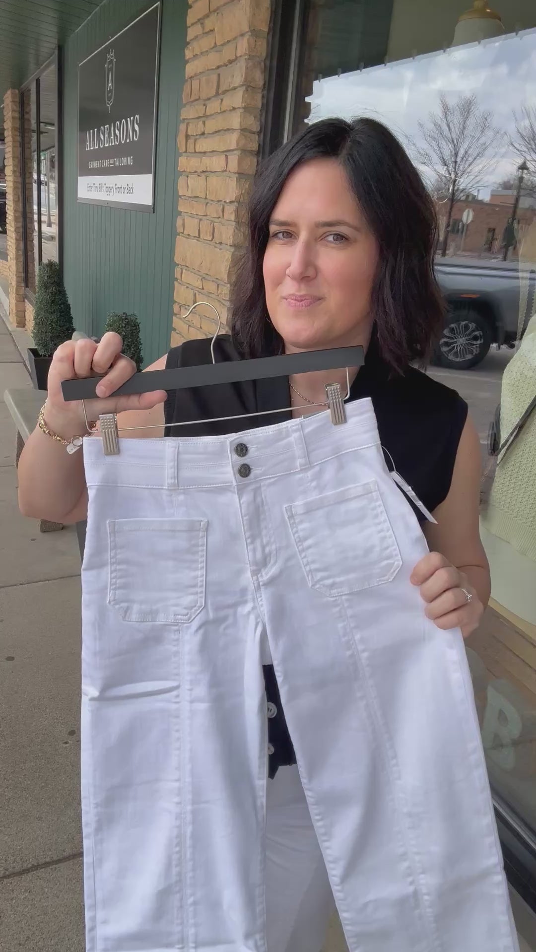 White Charlotte High Rise Jeans Bottom- Pants KUT FROM THE KLOTH