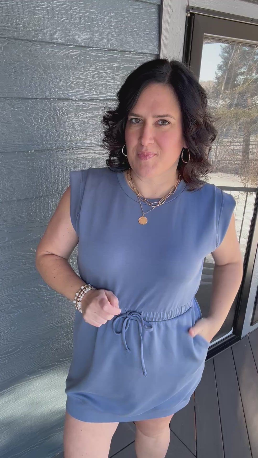 Denim Blue Midi Dress Dresses GILLI