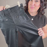 Black Kelsey Coated Flare Bottoms - Pants KUT FROM THE KLOTH