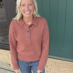 Quinlan Coffee Bean Pullover Tops- Sweaters THREAD & SUPPLY