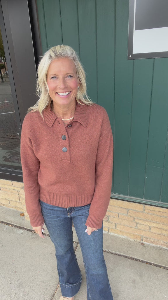 Quinlan Coffee Bean Pullover Tops- Sweaters THREAD & SUPPLY