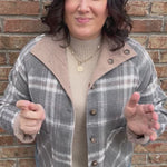 Grey Brown Jacqueline Jacket Outerwear- Jackets THREAD & SUPPLY