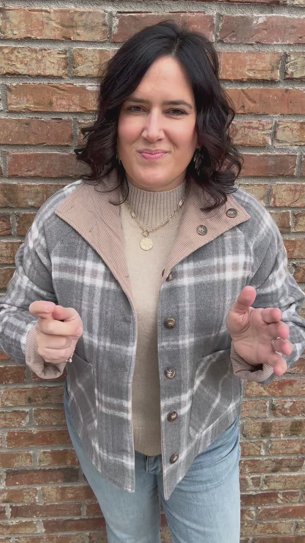 Grey Brown Jacqueline Jacket Outerwear- Jackets THREAD & SUPPLY