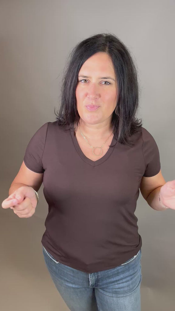 Coffee Bean Tatiana Tee Top - Tee THREAD & SUPPLY
