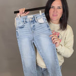 Light Straight Crop Cuffed Jeans Bottom- Pants RISEN
