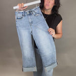 Capri Blue Wide Leg Jeans Bottom- Pants MICA DENIM