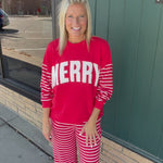 Sailor Stripe Cloud Knit Drawstring Pants Bottoms - Pants TRES BIEN