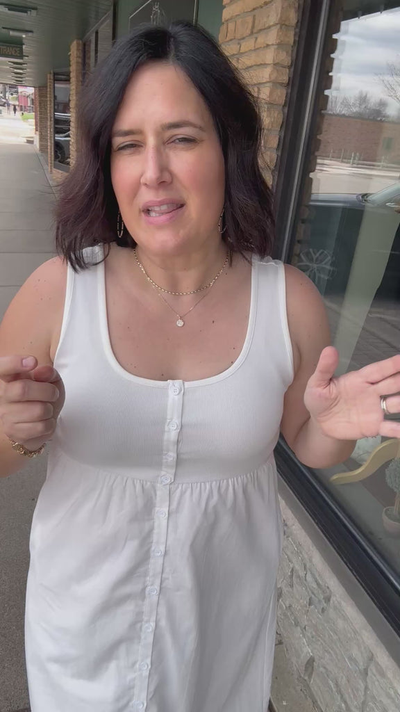 Tank Button Up Midi Dress Dresses WISHLIST