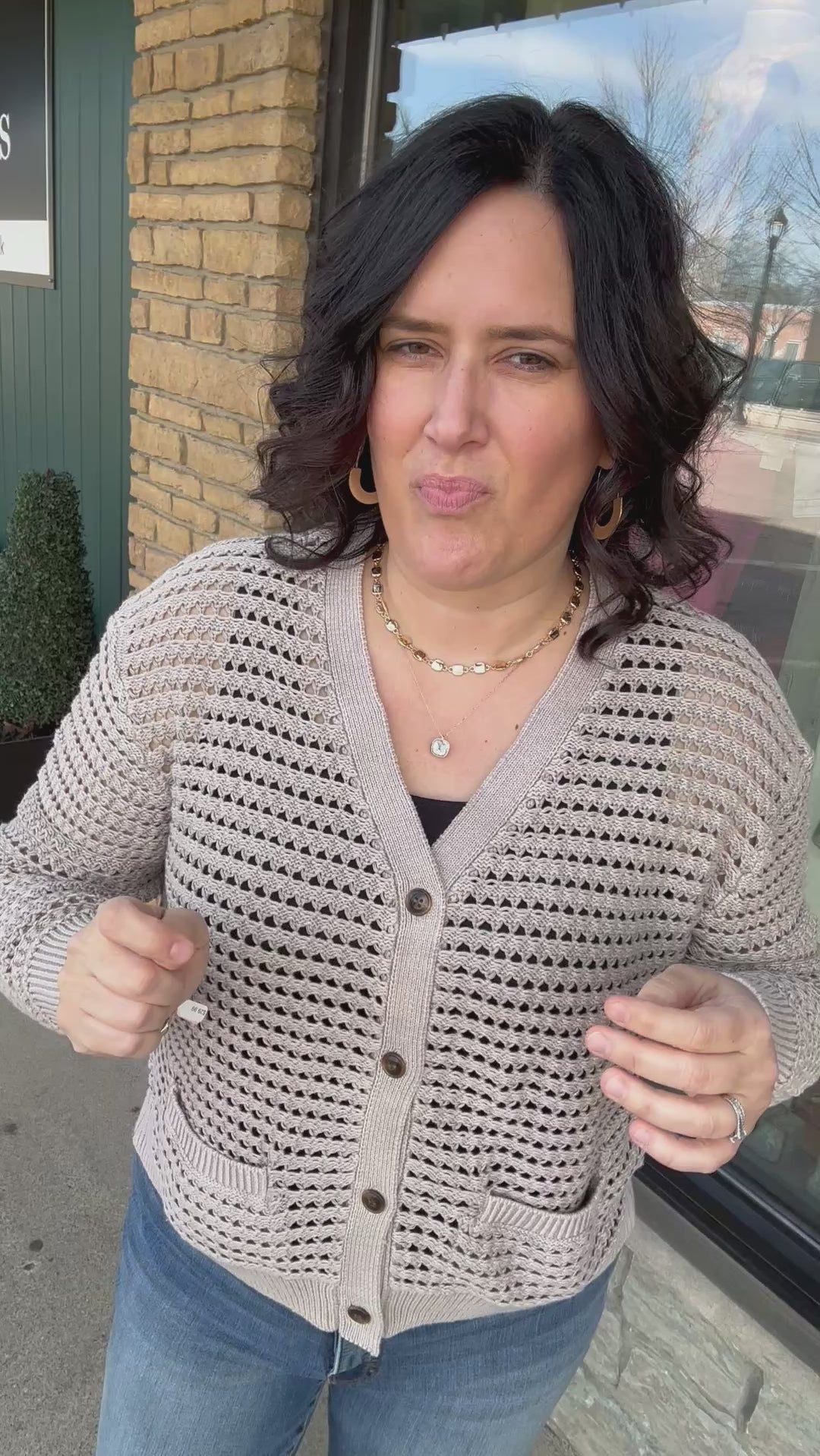 Tan Harriet Cardigan Tops- Cardigans FLAG AND ANTHEM