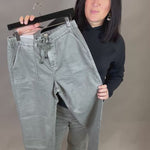 Ash Grey Cropped Jogger Bottom- Pants MICA DENIM
