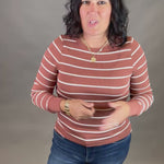 Rustic Brown and White Stacy Top Top - Tee THREAD & SUPPLY