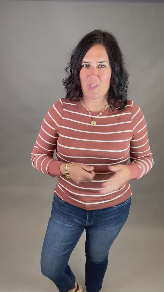 Rustic Brown and White Stacy Top Top - Tee THREAD & SUPPLY