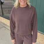 Coffee Bean Heather Jasse Top Top - Sweatshirt THREAD & SUPPLY