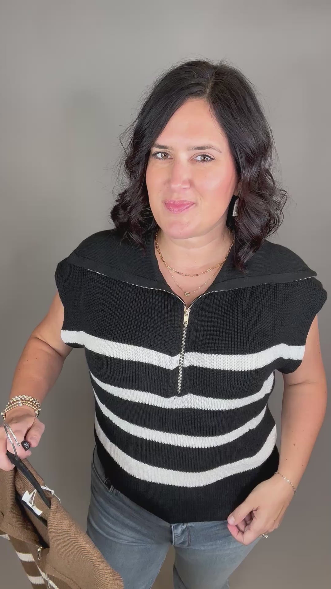 Brown Ivory Stella Sweater Top - Sweater THREAD & SUPPLY