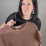 Black Loose Knit Sweater Top Top - Sweater ZENANA