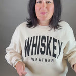 Tan Whiskey Weather Sweatshirt Top- Sweatshirt PANACHE
