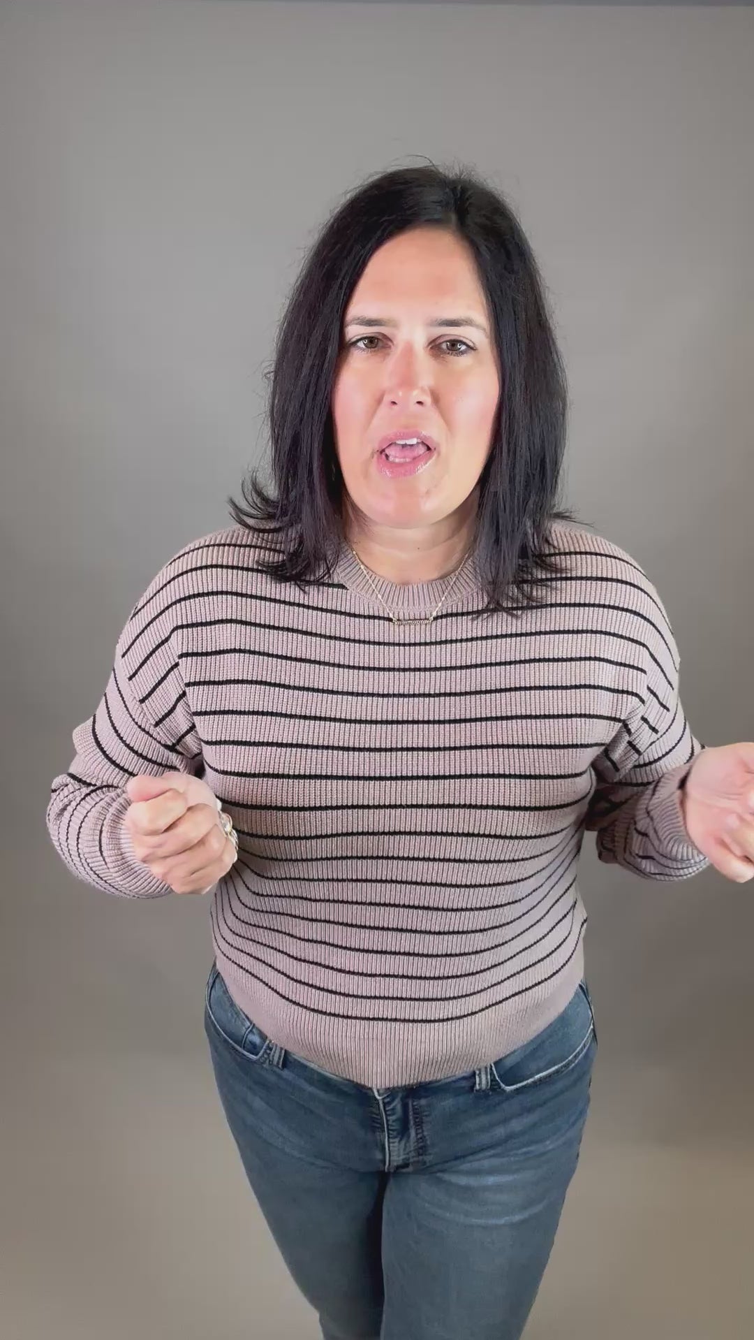 Taupe Black Ely Sweater Top - Sweater THREAD & SUPPLY