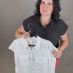 White Lydia Shirt Tops - Button Ups THREAD & SUPPLY