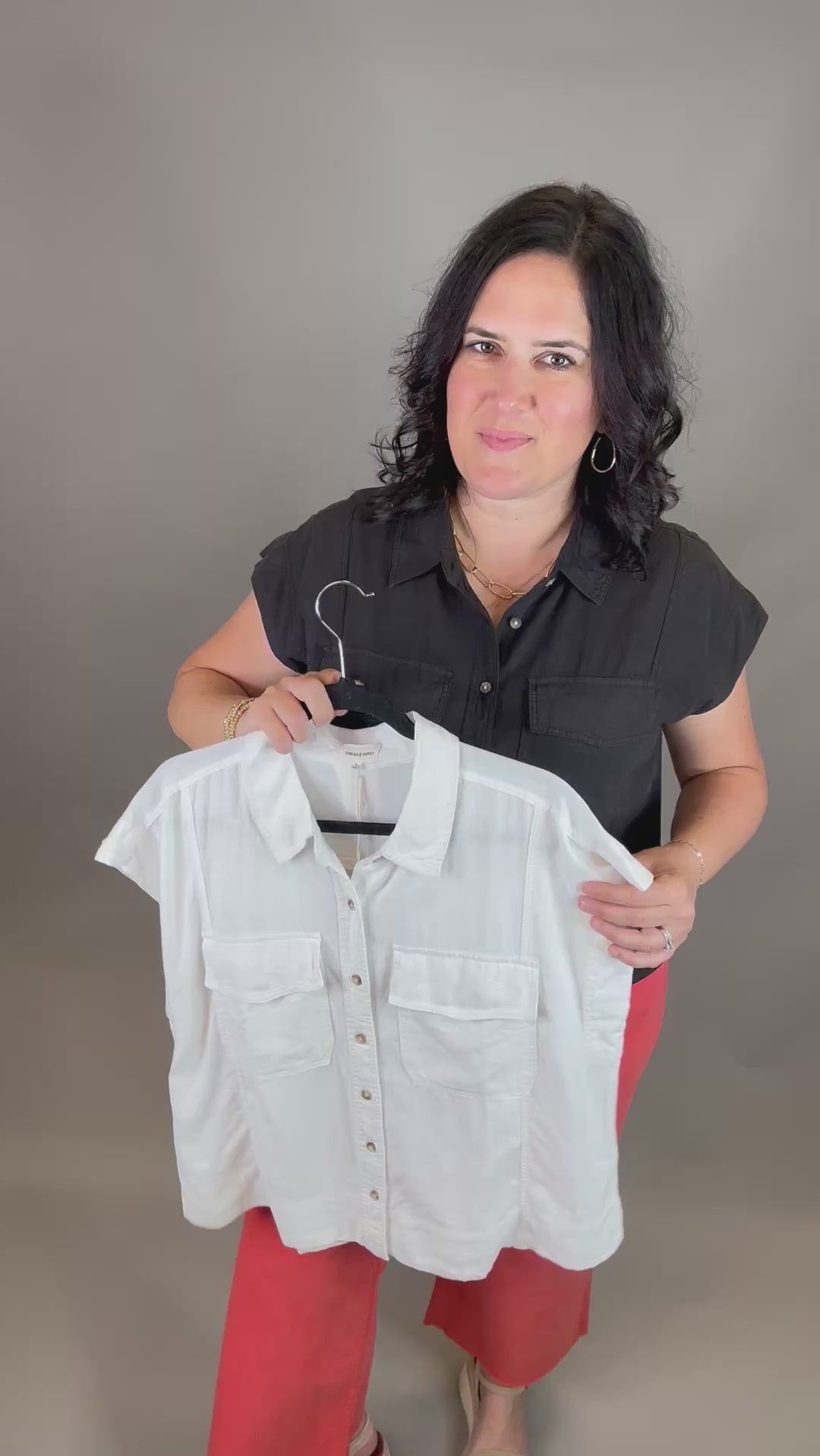 White Lydia Shirt Tops - Button Ups THREAD & SUPPLY
