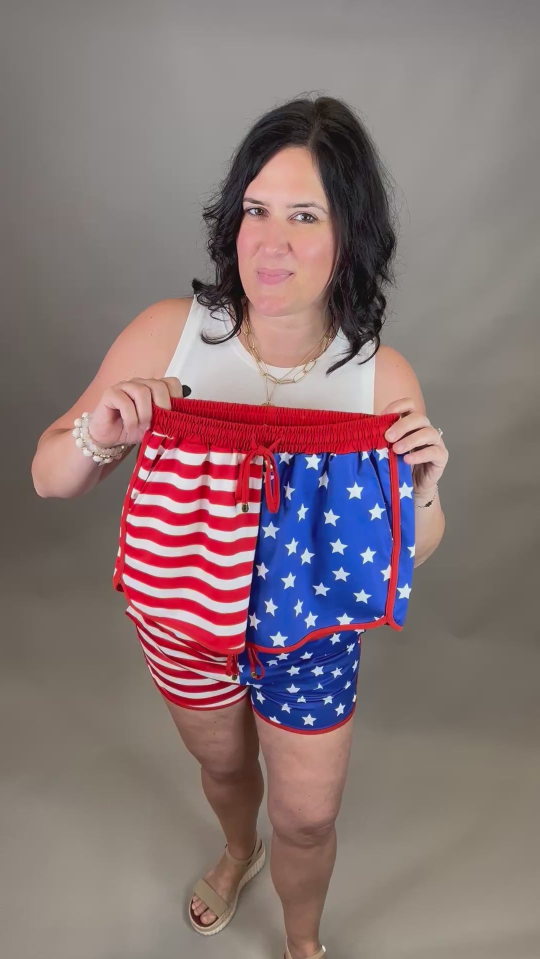 All American Drawstring Everyday Shorts Bottoms - Shorts JESS LEA