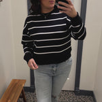 Black Stripe Martina Top Top - Sweatshirt THREAD & SUPPLY