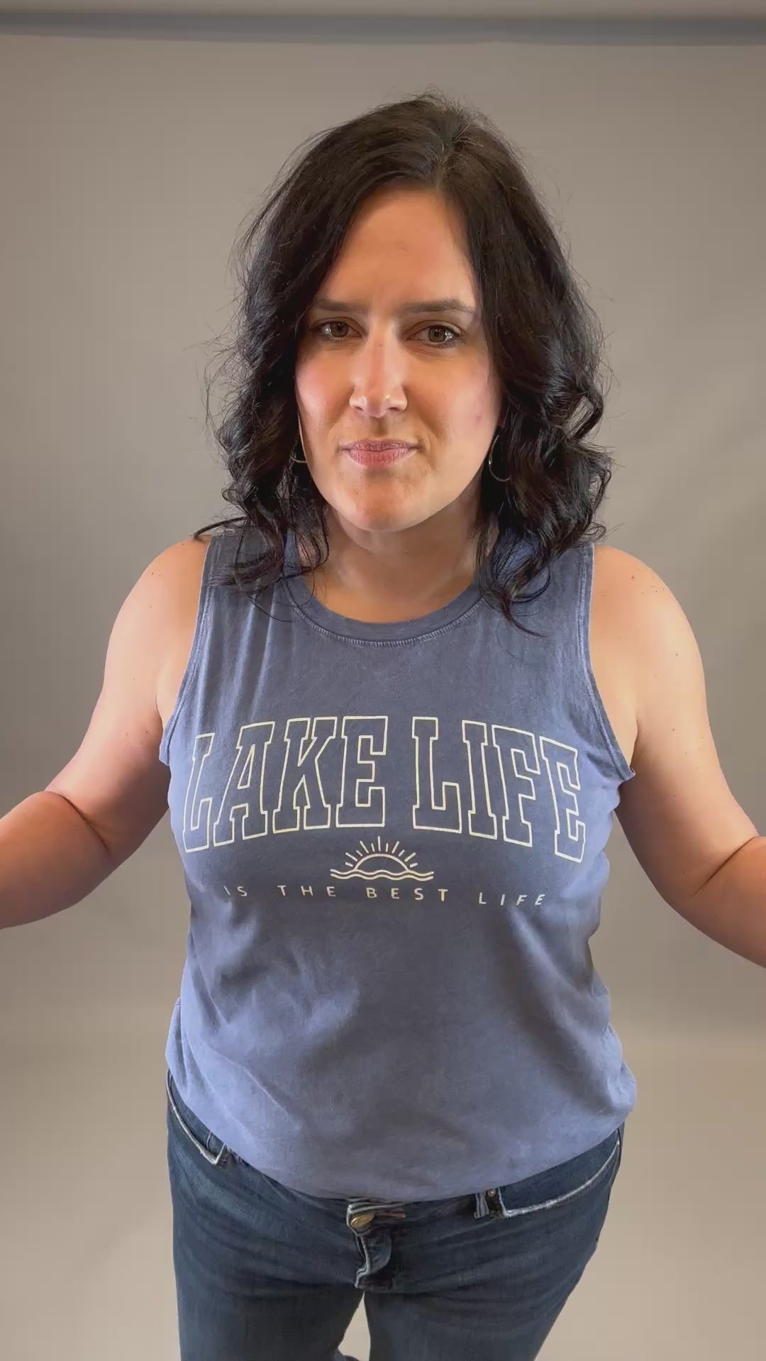Blue Lake Life Mineral Tank Tops- Tanks OAT COLLECTIVE