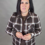 Coffee Ivory Plaid Cassian Shirt Tops - Button Ups THREAD & SUPPLY