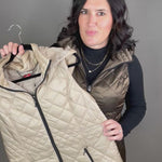 Hazelnut Long Quilted Vest Outerwear - Vest Anorak