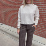 Brown Checkered Dress Pants Bottom- Pants FATE by LFD