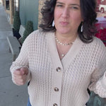 Sand ZigZag Crochet Knit Cardigan Tops- Cardigans EE:SOME