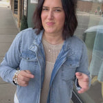 Wilma Utility Crop Denim Jacket Outerwear- Jackets FLAG AND ANTHEM