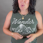 Olive Wander Breathe Deeply Tank Tops- Tanks HRT and LUV