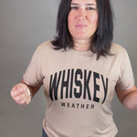 Lt. Brown Whiskey Weather Tee Tops- Tees PANACHE