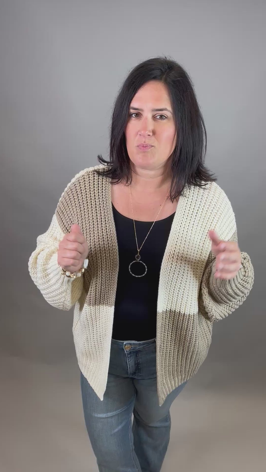 Color Block Open Cardigan Tops- Cardigans EE:SOME